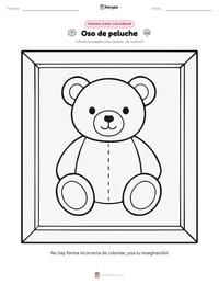 Vista previa de la hoja de trabajo imprimible de Oso de peluche