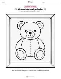 Anteprima della scheda stampabile di Orsacchiotto di peluche