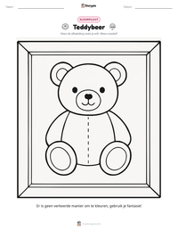 Teddybeer afdrukbare werkblad voorbeeld