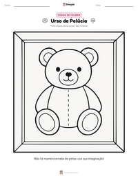 Prévia da folha de atividades imprimível Urso de Pelúcia