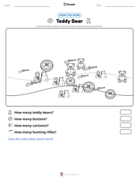 Teddy Bear printable worksheet preview