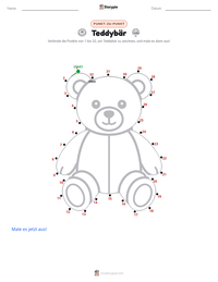 Teddybär druckbare Arbeitsblatt Vorschau
