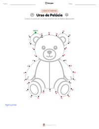 Prévia da folha de atividades imprimível Urso de Pelúcia