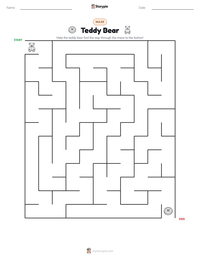 Teddy Bear printable worksheet preview