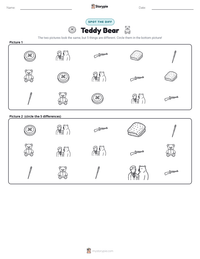 Teddy Bear printable worksheet preview