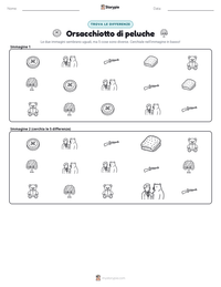 Anteprima della scheda stampabile di Orsacchiotto di peluche