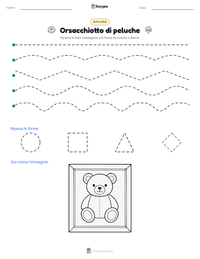 Anteprima della scheda stampabile di Orsacchiotto di peluche