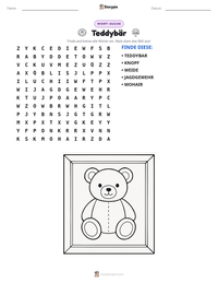 Teddybär druckbare Arbeitsblatt Vorschau