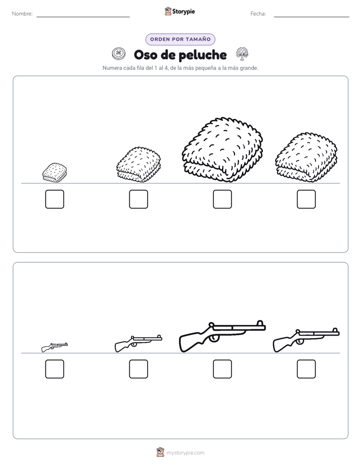 Orden de Tamaños