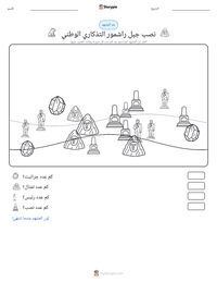 معاينة ورقة العمل القابلة للطباعة نصب جبل راشمور التذكاري الوطني