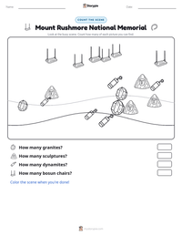 Mount Rushmore National Memorial printable worksheet preview