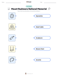 Mount Rushmore National Memorial printable worksheet preview