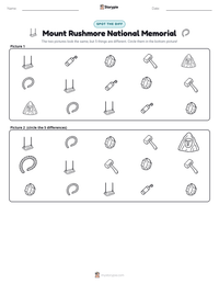 Mount Rushmore National Memorial printable worksheet preview