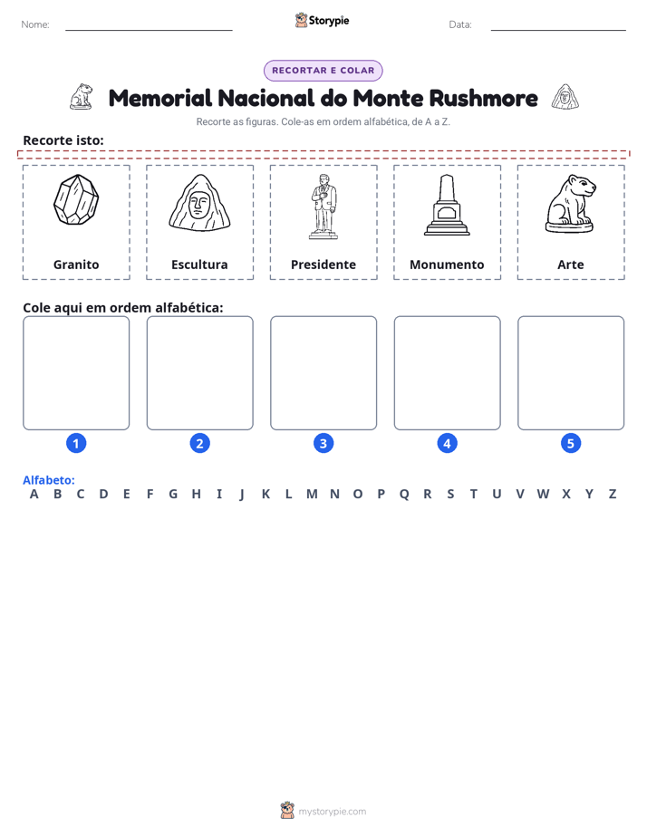 Recortar & Colar Alfabeto