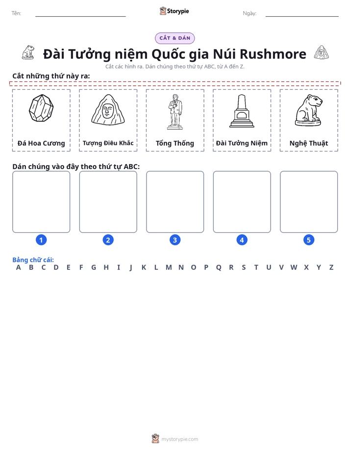 Cắt & Dán Chữ Cái