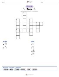 Rama printable worksheet preview
