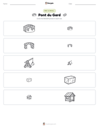 Pont du Gard printable worksheet preview