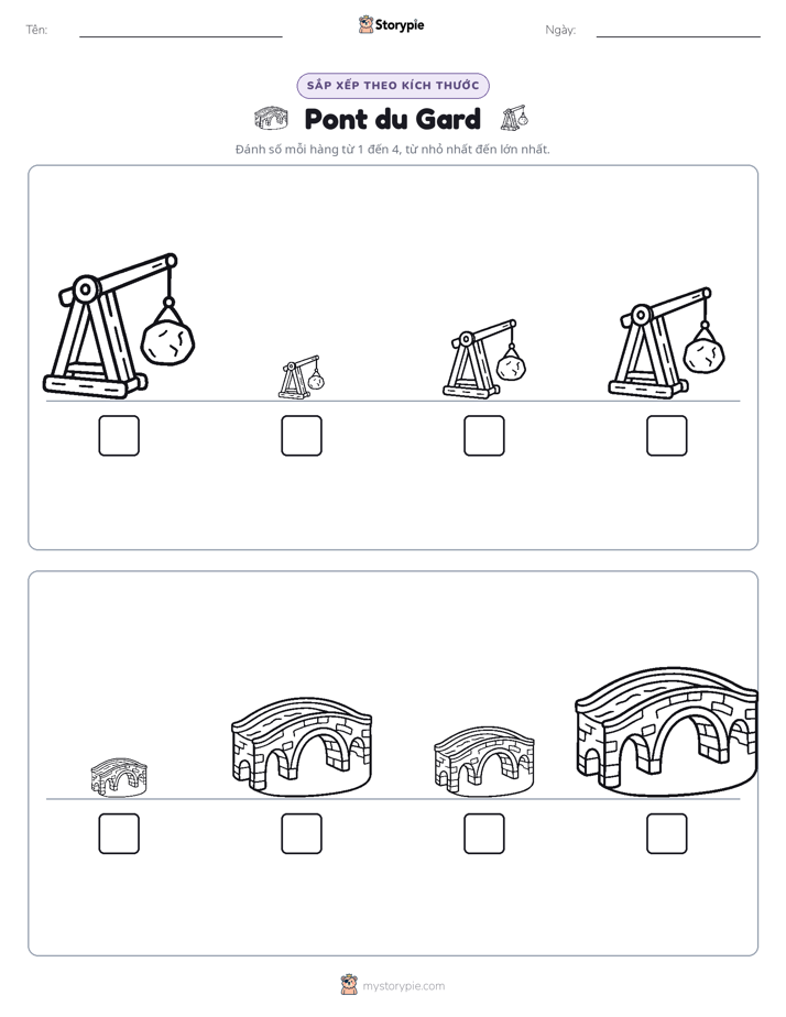 Thứ Tự Kích Thước
