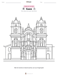 Prévia da folha de atividades imprimível Cusco
