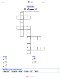 Cusco printable worksheet preview