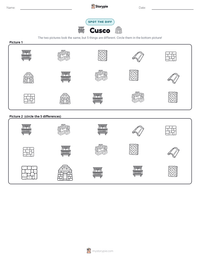 Cusco printable worksheet preview