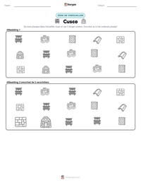 Cusco afdrukbare werkblad voorbeeld
