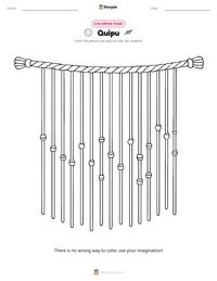 Quipu printable worksheet preview
