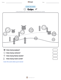 Quipu printable worksheet preview