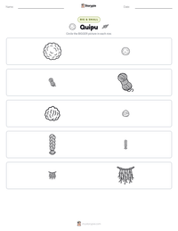 Quipu printable worksheet preview