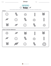 Quipu printable worksheet preview