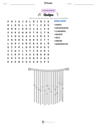 Quipu afdrukbare werkblad voorbeeld