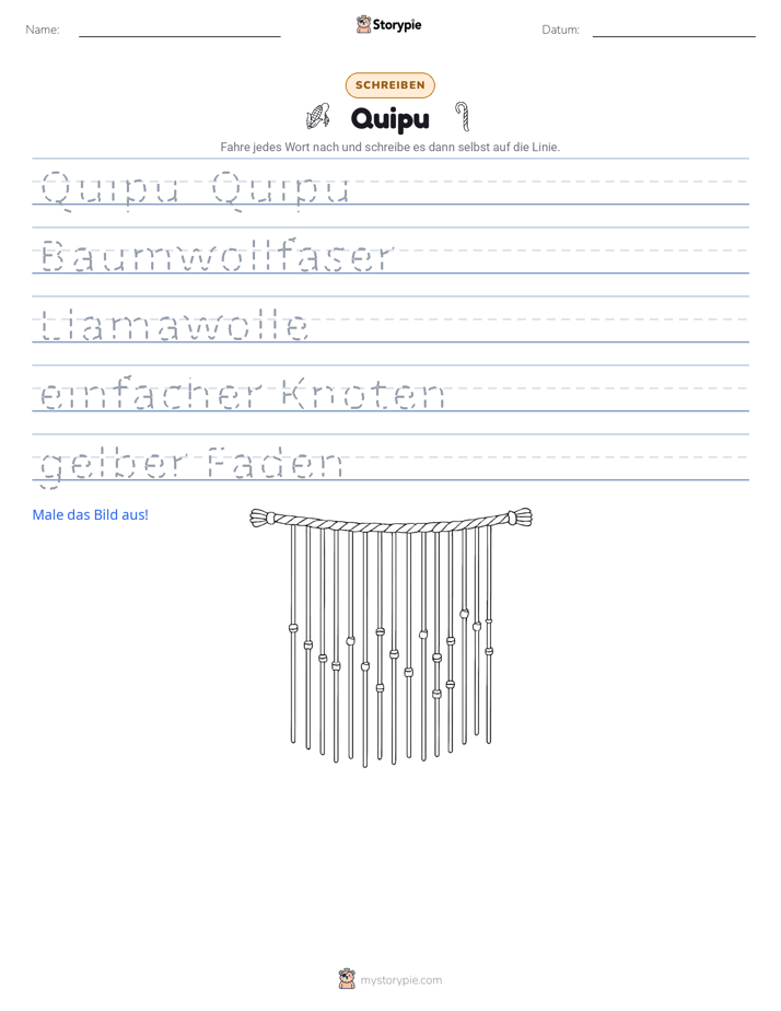 Schreibübung