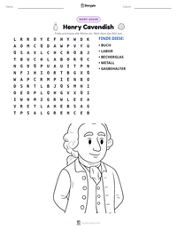 Henry Cavendish druckbare Arbeitsblatt Vorschau