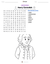 Vista previa de la hoja de trabajo imprimible de Henry Cavendish