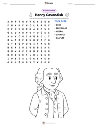 Henry Cavendish afdrukbare werkblad voorbeeld