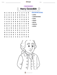 Prévia da folha de atividades imprimível Henry Cavendish