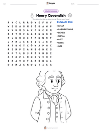 Henry Cavendish yazdırılabilir çalışma sayfası önizlemesi