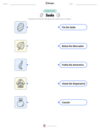 Prévia da folha de atividades imprimível Seda