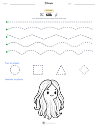 Silk printable worksheet preview