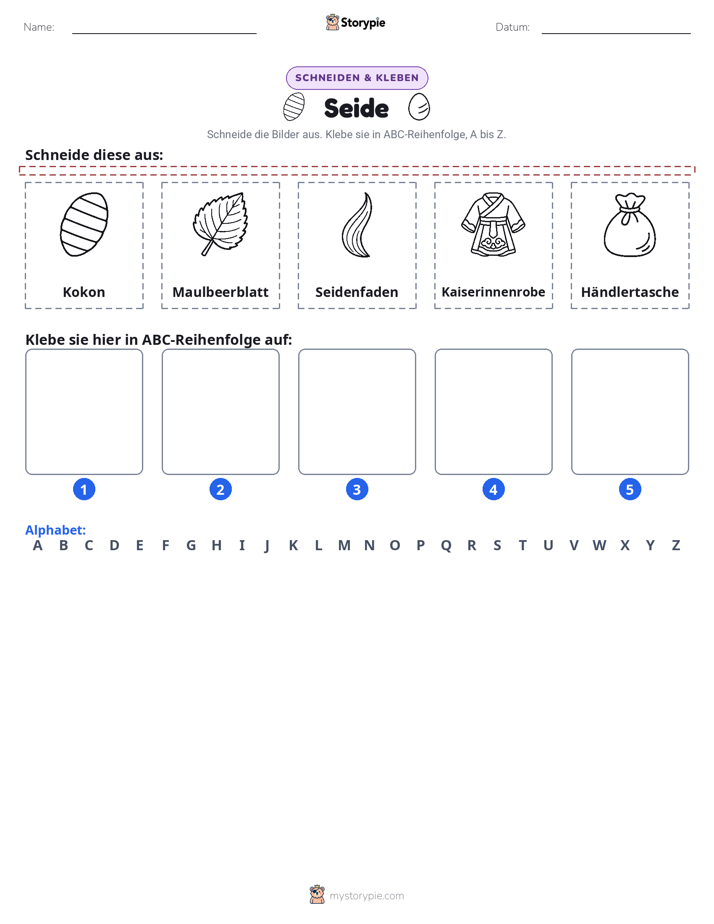 Schneiden & Einfügen Alphabet