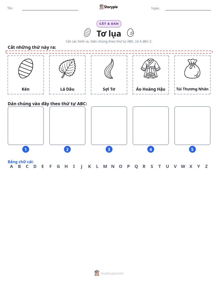 Cắt & Dán Chữ Cái