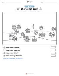 Charles I of Spain printable worksheet preview