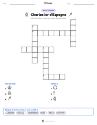 Aperçu de la feuille de travail imprimable Charles Ier d'Espagne