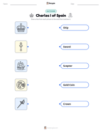 Charles I of Spain printable worksheet preview