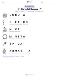 Anteprima della scheda stampabile di Carlo I di Spagna