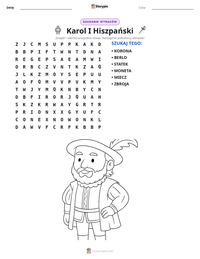 Podgląd drukowalnego arkusza ćwiczeń Karol I Hiszpański
