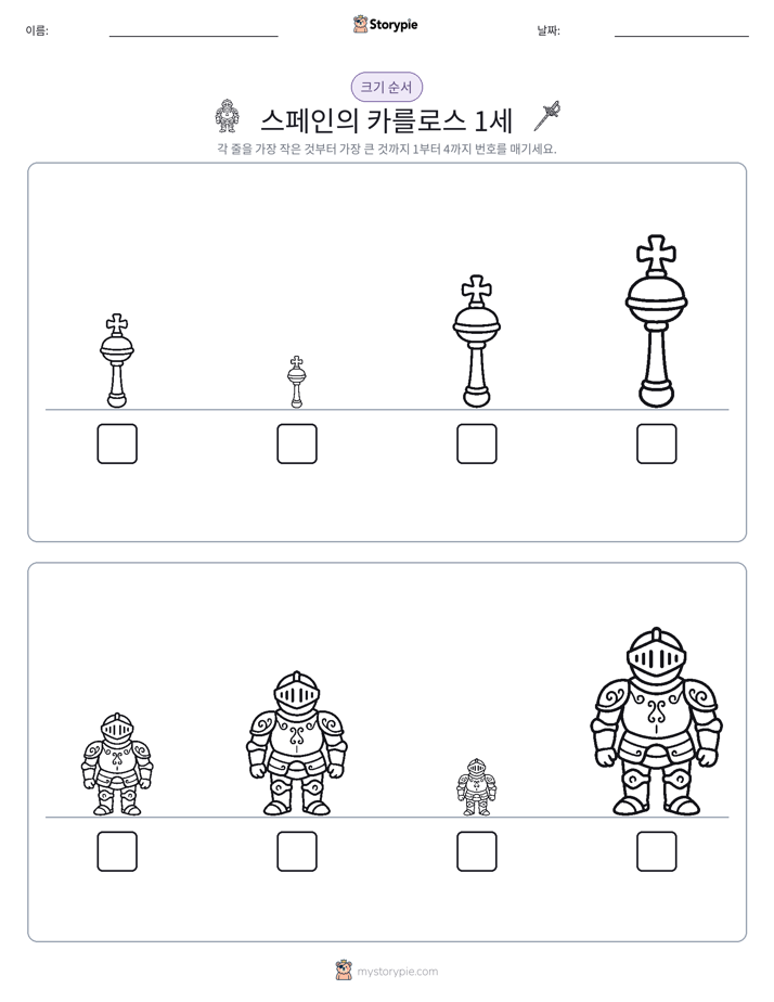 크기 순서