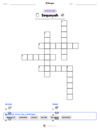 Sequoyah printable worksheet preview