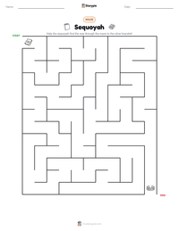 Sequoyah printable worksheet preview