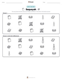 Sequoyah printable worksheet preview